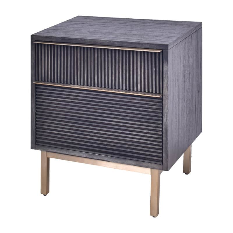 Hopper Studio Avant 2 Drawer Nightstand - Antique Black