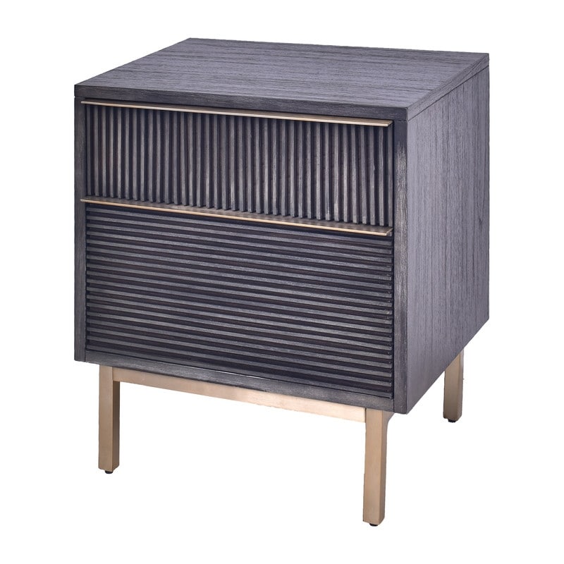 Hopper Studio Avant 2 Drawer Nightstand - Antique Black