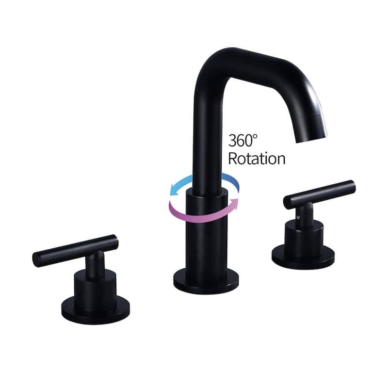 CASAINC 8 in. Widespread 2-Handle Bathroom Faucet with Valve
