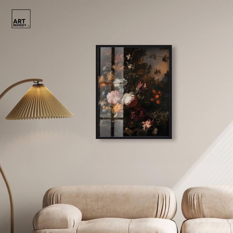 Shadowed Petal Secrets I Shadowbox by Art Remedy