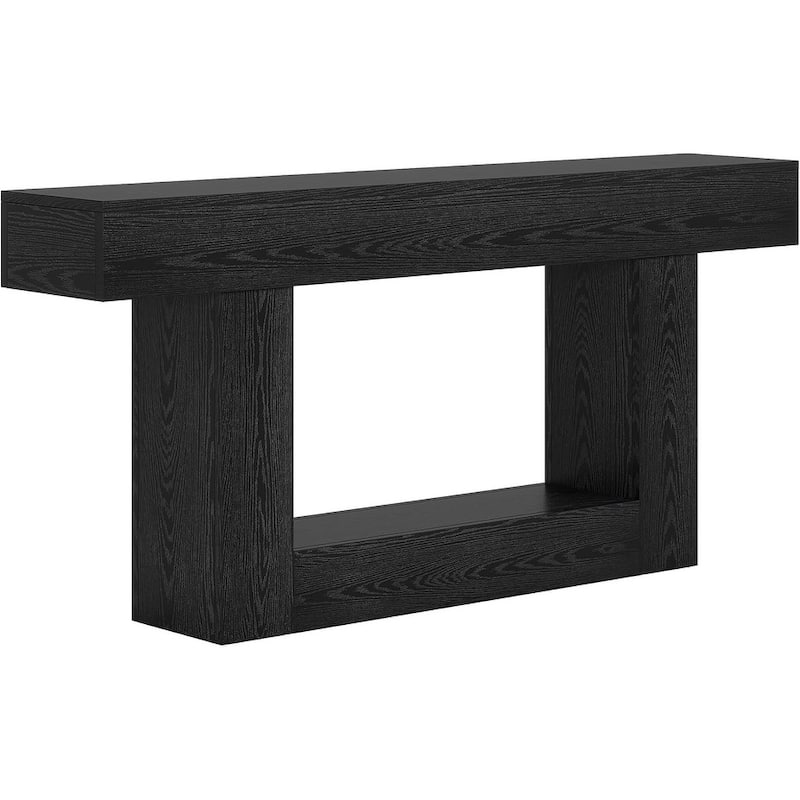 63 Inches Console Table, Farmhouse 2 Tiers Entryway Table, Sofa Table