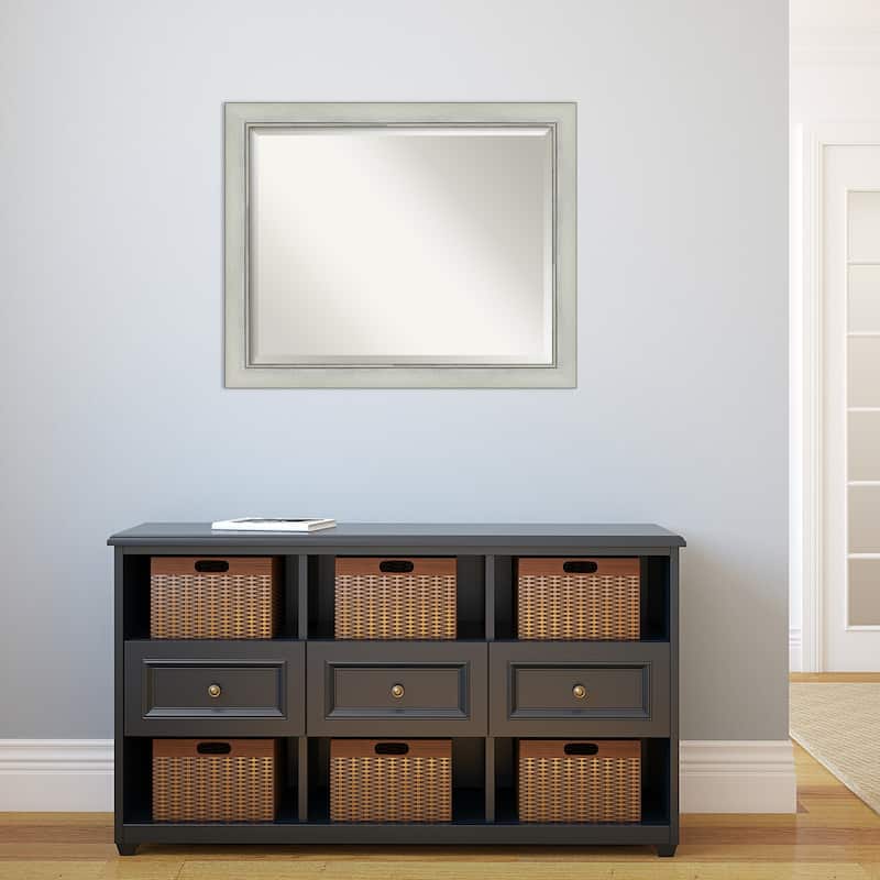 Beveled Wall Mirror - Flair Polished Nickel Frame