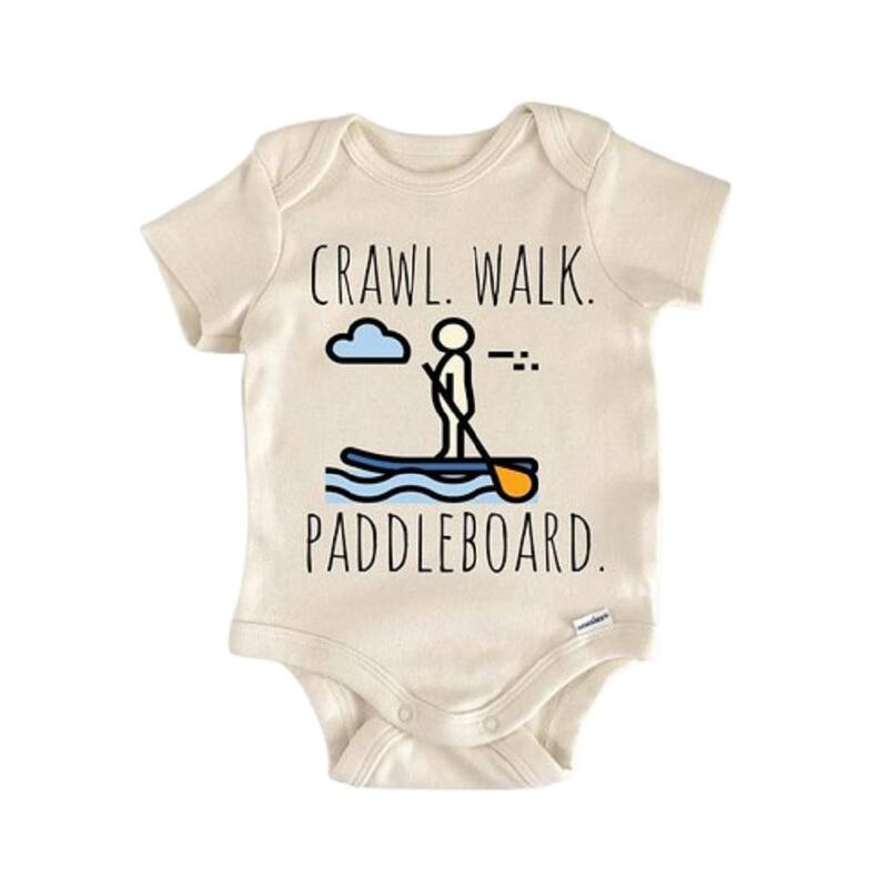 Paddleboarding Paddleboard Water - Baby Boy Girl Clothes Infant Bodysuit Funny Cute - Blue - 0-3M