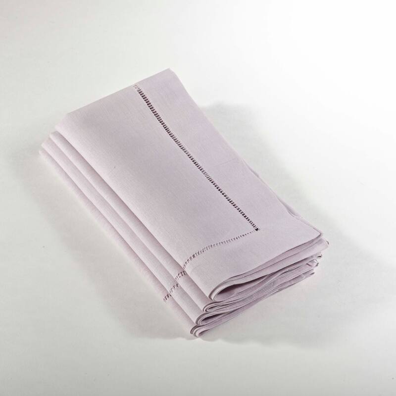 Hemstitched Linen Dinner Napkins (Set of 4)