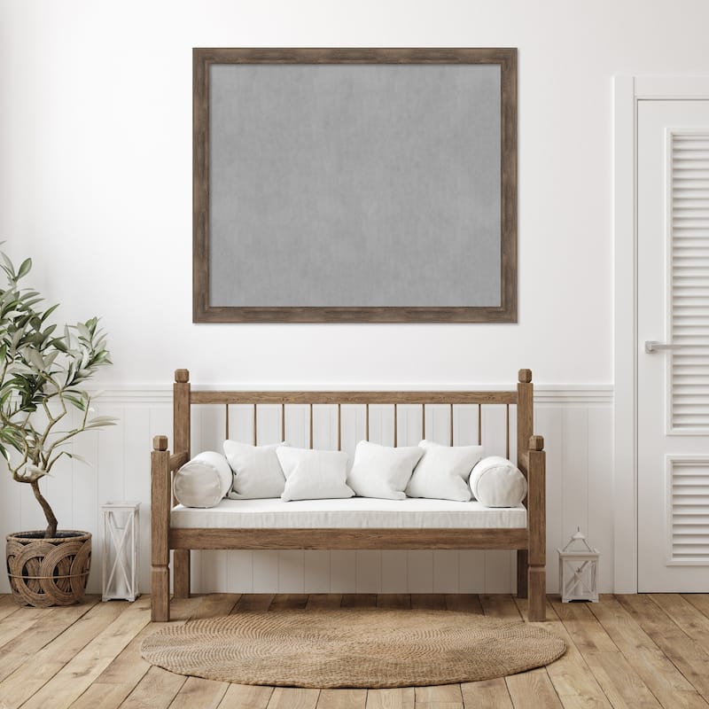 Amanti Art Hardwood Mocha Framed Magnetic Board