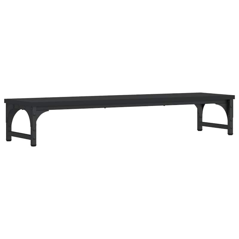 vidaXL Monitor Stand Black 33.5"x9.1"x6.1" Engineered Wood - 33.5" x 9.1" x 6.1"