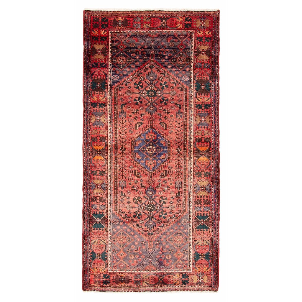 ECARPETGALLERY Hand-knotted Andelz Red Wool Rug - 4'2 x 8'6