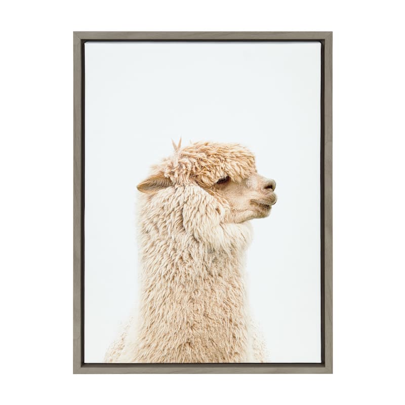 Kate and Laurel Sylvie Golden animal Profile Framed Canvas by Amy Peterson Art Studio