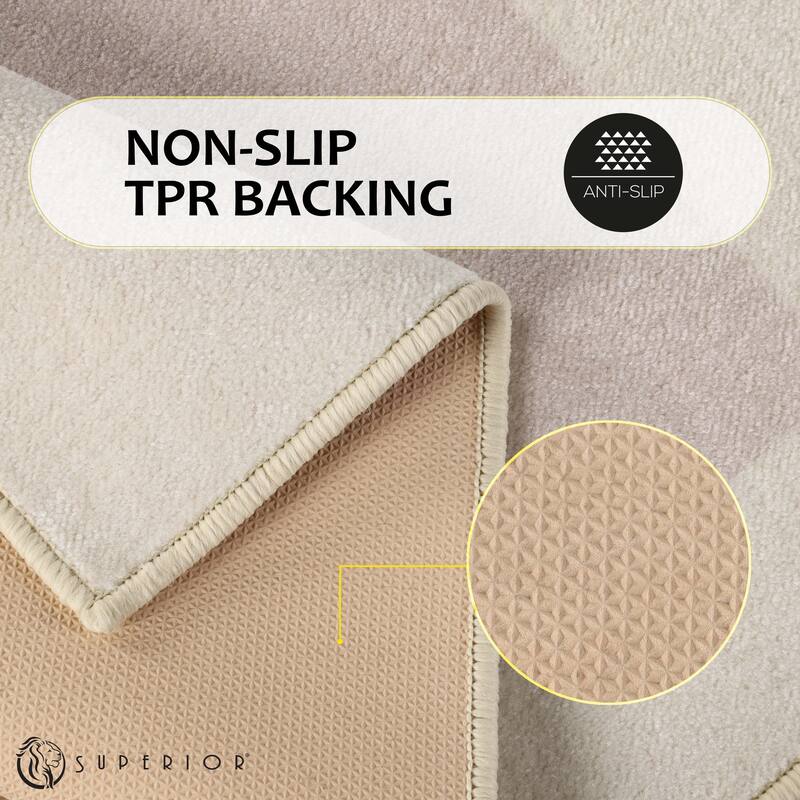 Solid Washable Non-Slip Backing 2 Piece Bath Rug Set by Superior