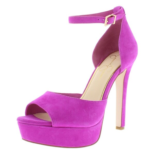 dark pink strappy heels
