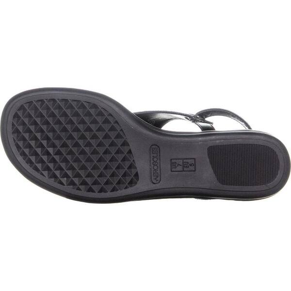 Shop Aerosoles Conchlusion Flat Comfrot Sandals Black Exotic 7