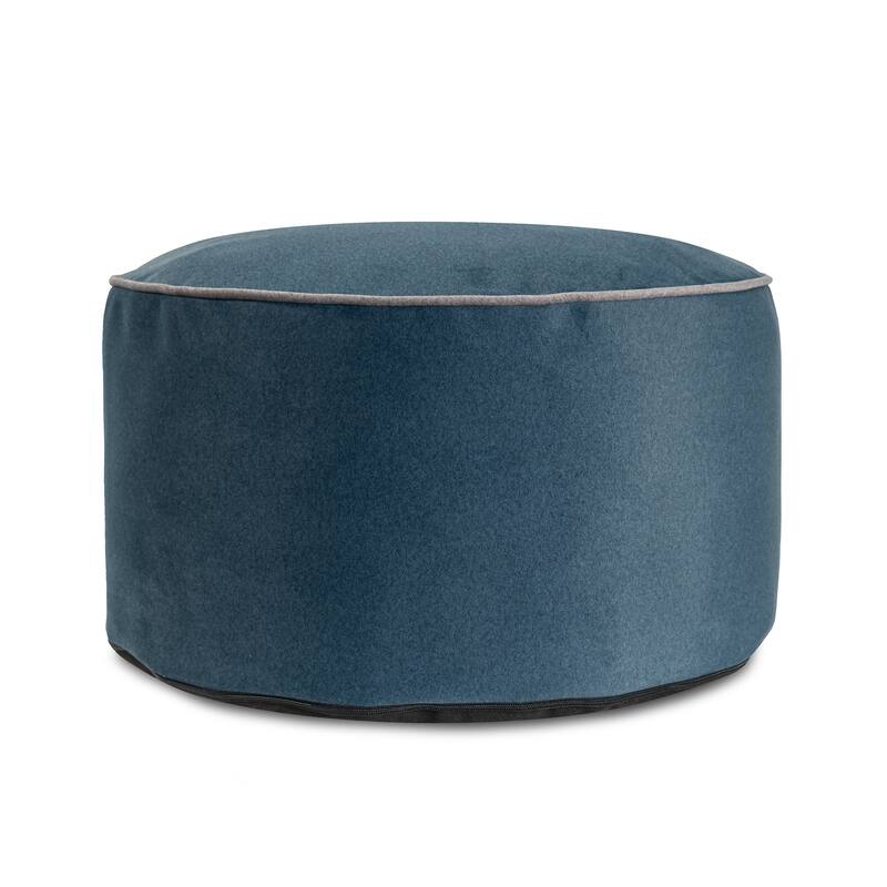 Qiviut Blue Foot Pouf