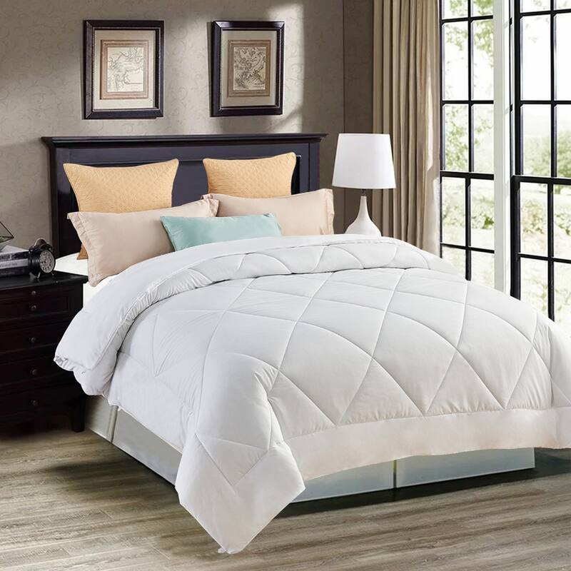 Reversible Down Alternative Quilted Comforter - Twin - White