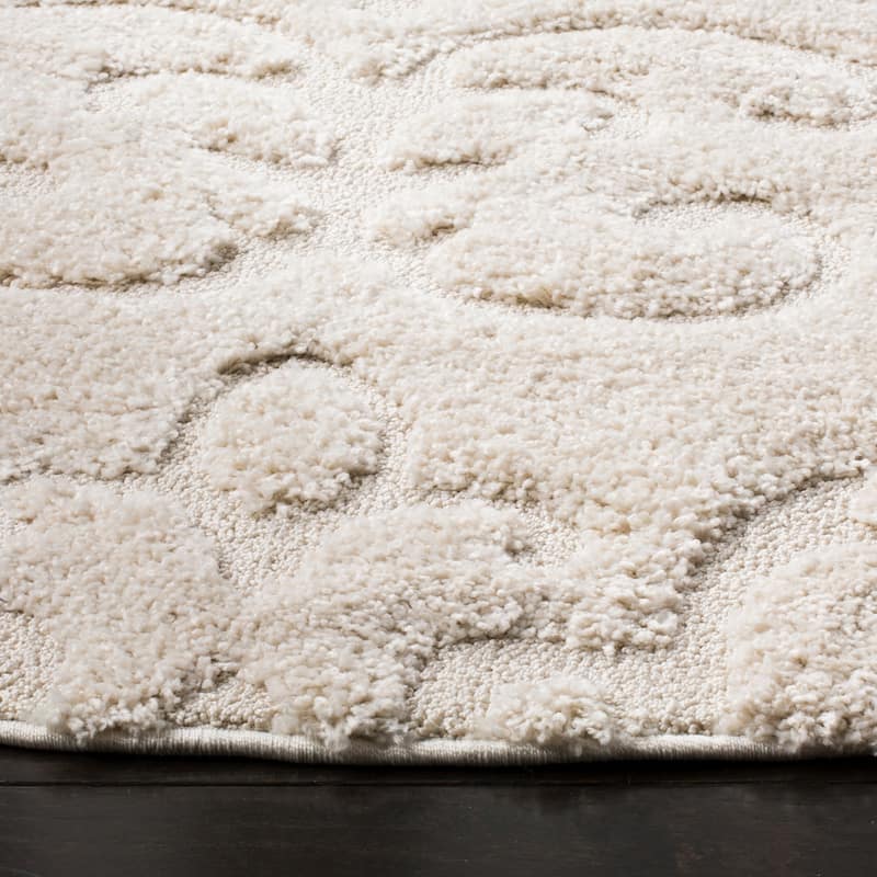 SAFAVIEH Florida Shag Valdemara Scroll Area 1.2-inch Thick Rug