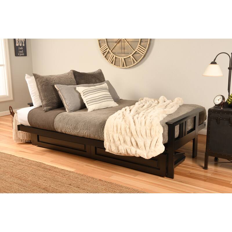 Somette Monterey Futon Frame with Storage Drawers, Mattress Not Included