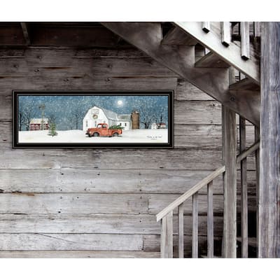 TrendyDecor4U Farmhouse "Winter on The Farm" Framed Print Wall Art by Billy Jacobs