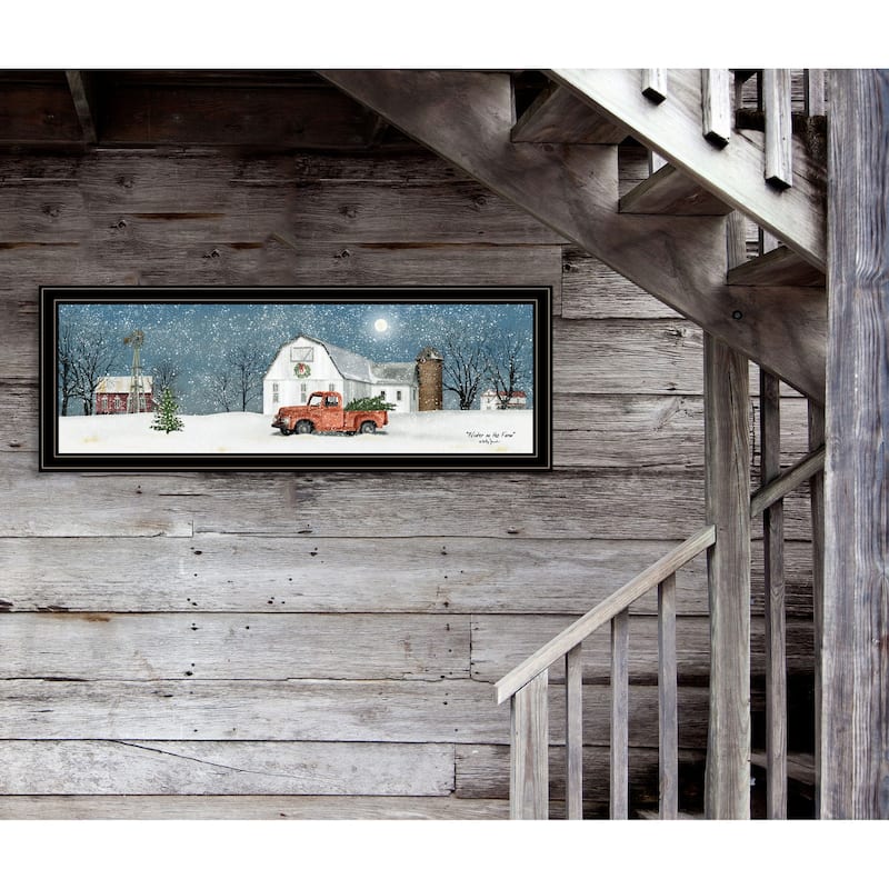 TrendyDecor4U Farmhouse "Winter on The Farm" Framed Print Wall Art by Billy Jacobs