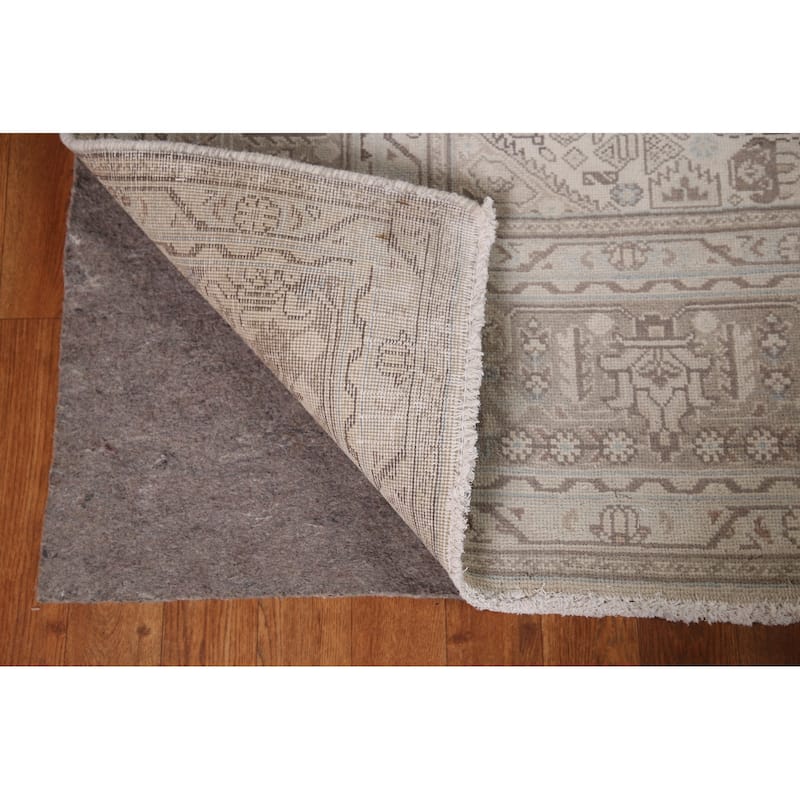 Distressed Tabriz Persian Vintage Area Rug Hand-knotted Wool Carpet - 6'10" x 9'6"