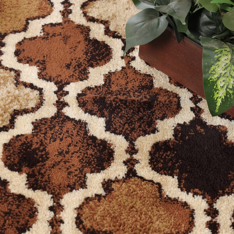 Superior Viking Contemporary Geometric Trellis Indoor Runner or Area Rug