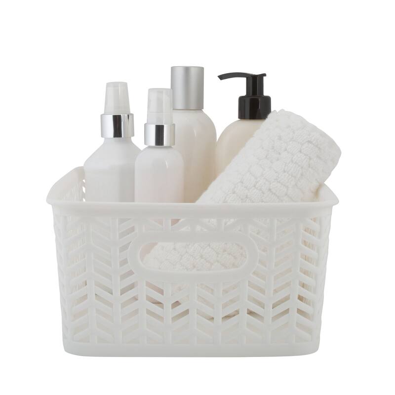 Simplify 3 Pack Small Herringbone Storage Basket