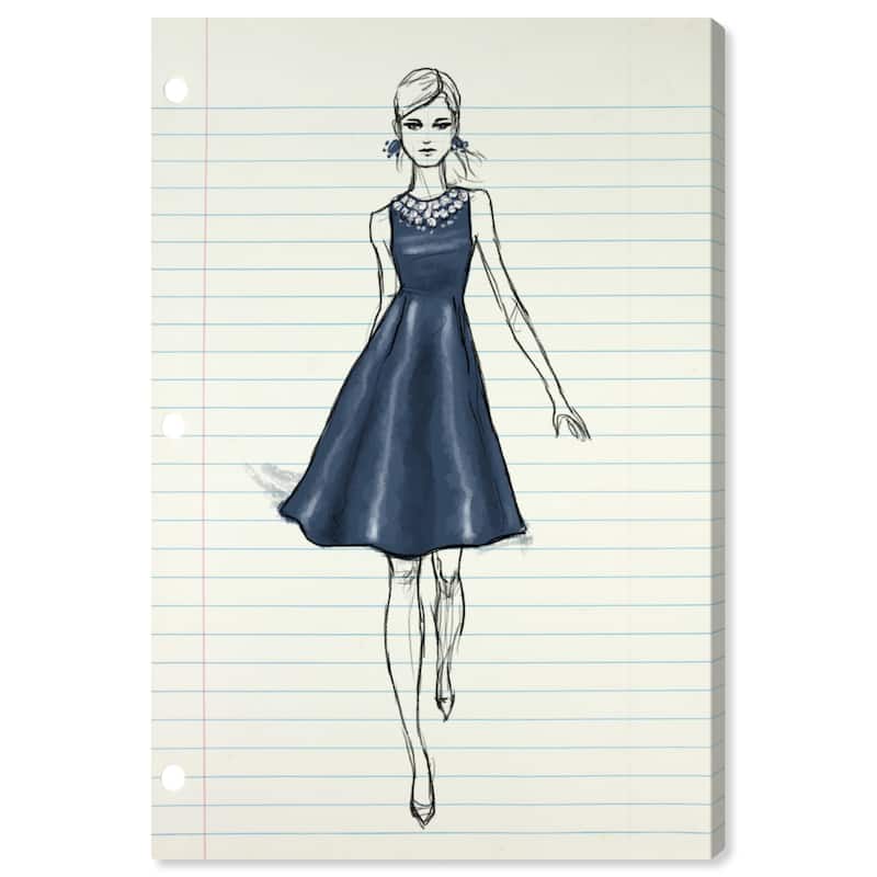Wynwood Studio Canvas Fashion and Glam Runway Letter VI White and Cream White Glam Wall Art Canvas Print