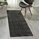 preview thumbnail 2 of 6, Nourison Maxell Modern Snake Print Area Rug 2' 2" x 7' 6" - Charcoal - Runner/Rectangle