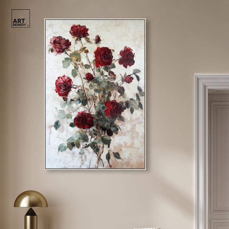 Velvet Vermilion I Canvas by Art Remedy