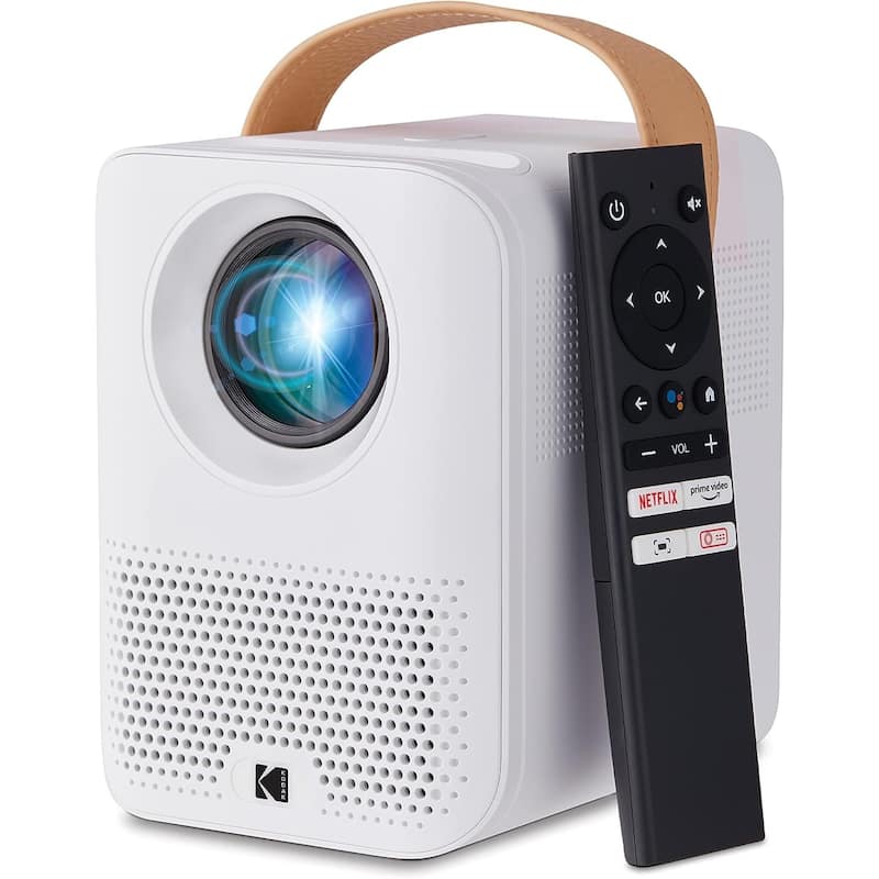 Kodak FLIK HD9 Smart Portable Mini Projector w/ Android TV & Bluetooth - White