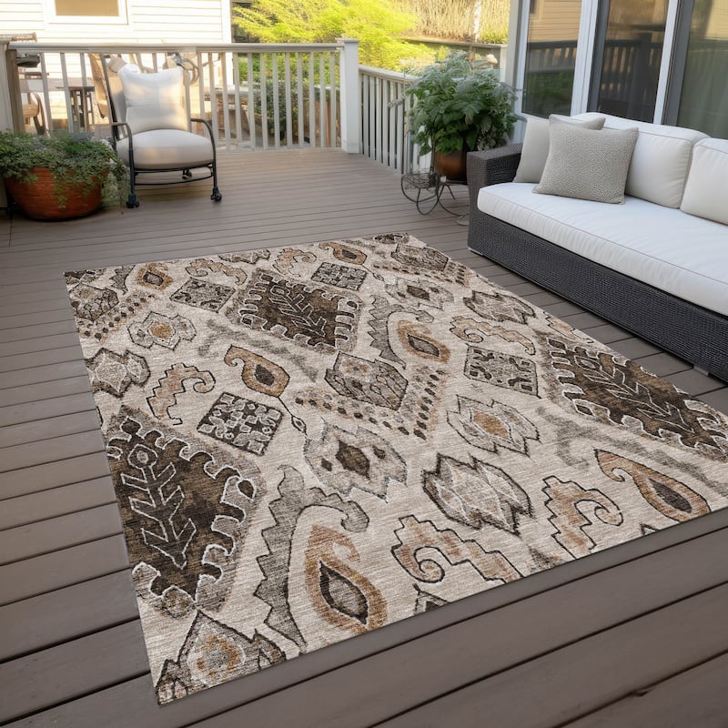 Machine Washable Indoor/ Outdoor Chantille Global Boho Rug