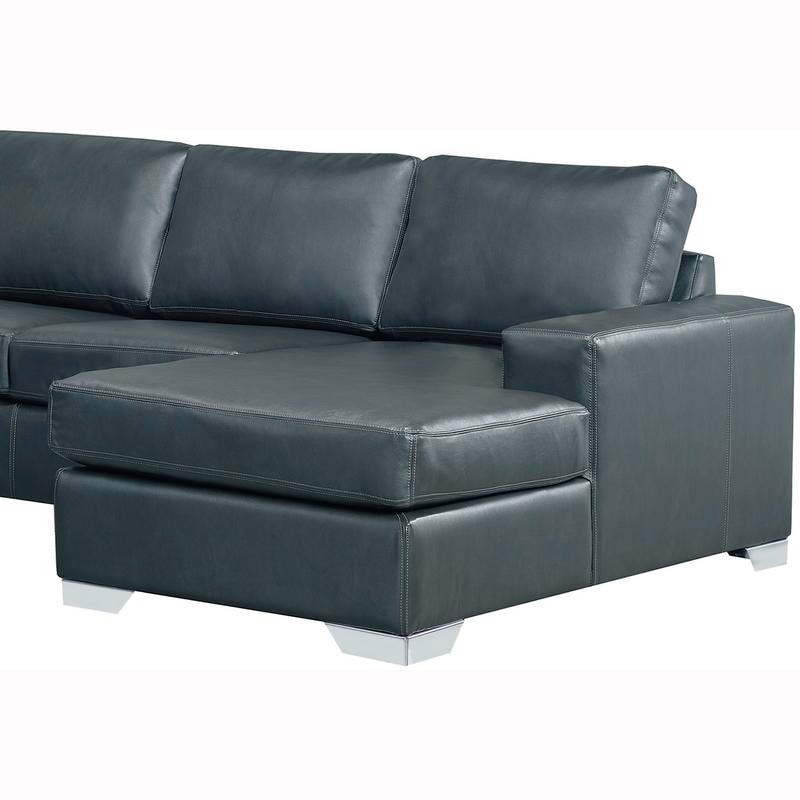 Mitchell modern premium top grain outlet italian leather sectional sofa