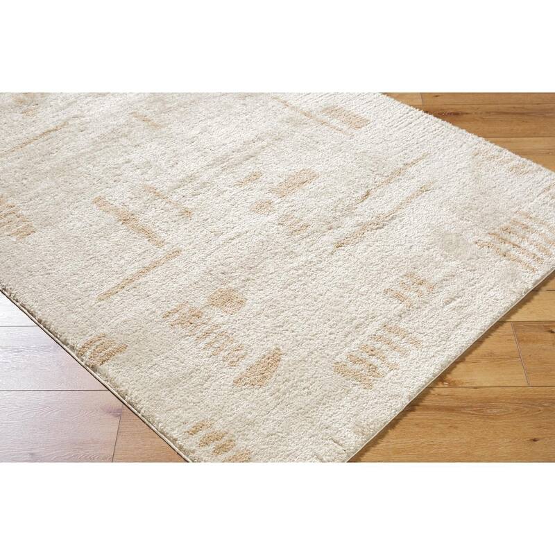 Livabliss Scandinavian Fossay Shag Stripe Washable Area Rug