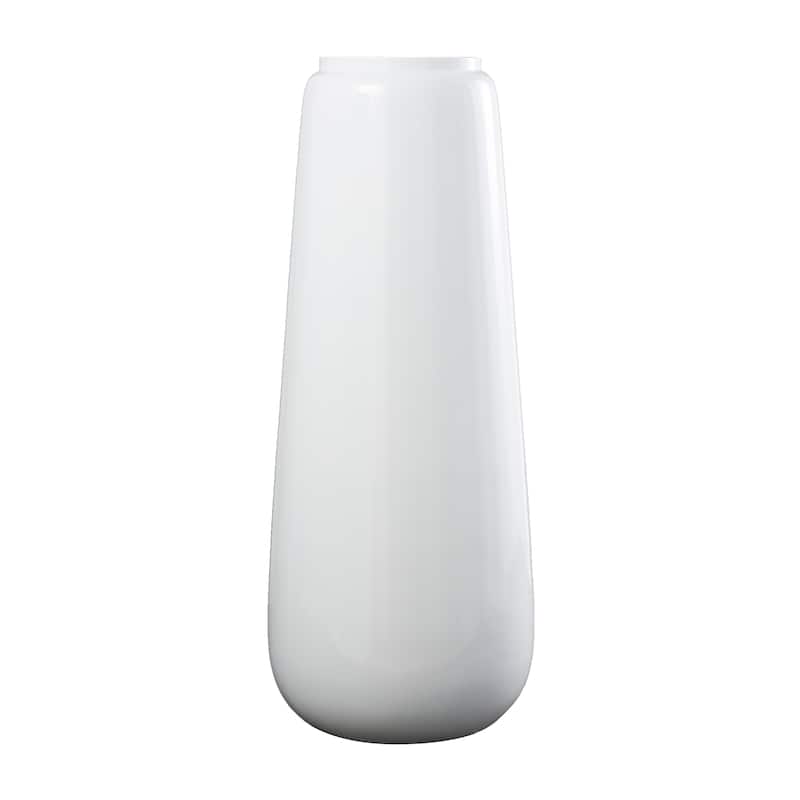 Resin Tall and Wide Floor Vase - White - Roche River Decor