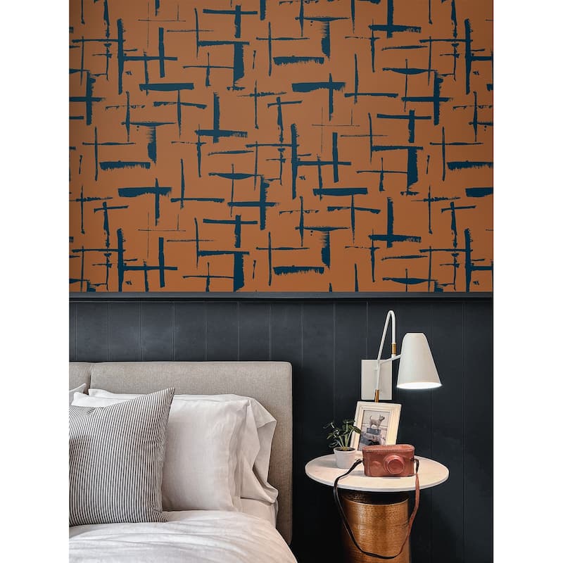 Seabrook Designs Incrociato Geometric Non-Woven Unpasted Wallpaper