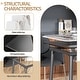 preview thumbnail 8 of 25, 55” Rectangular Kitchen Dining Table Sintered Stone Tempered Glass Top with Metal Frame Table