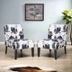 preview thumbnail 3 of 35, Kassi Ikat Pattern Accent Chair (Set of 2) by Christopher Knight Home - 22.50" L x 29.50" W x 32.00" H Blue Multi