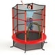 preview thumbnail 4 of 15, 55 Inch Kids Recreational Trampoline Bouncing Jumping Mat with Enclosure Net - 65" x 65" x 65" (L x W x H)