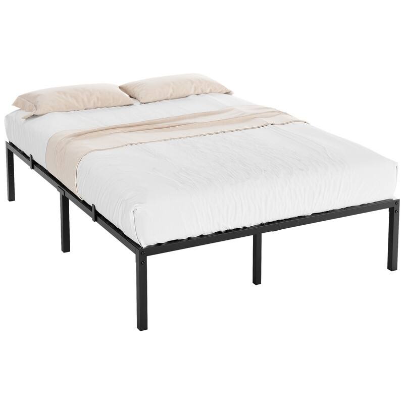Bed Frame with Sturdy Metal Slats Support