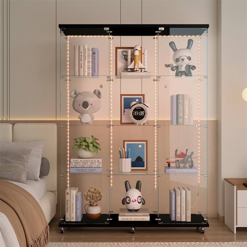 Tempered Glass Display Cabinet,Storage Cabinet,File Cabinet,with LED