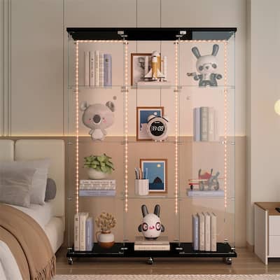 Tempered Glass Display Cabinet,Storage Cabinet,File Cabinet,with LED