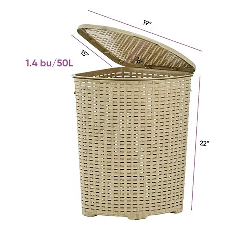 Wicker Corner Hamper - 50 Liter