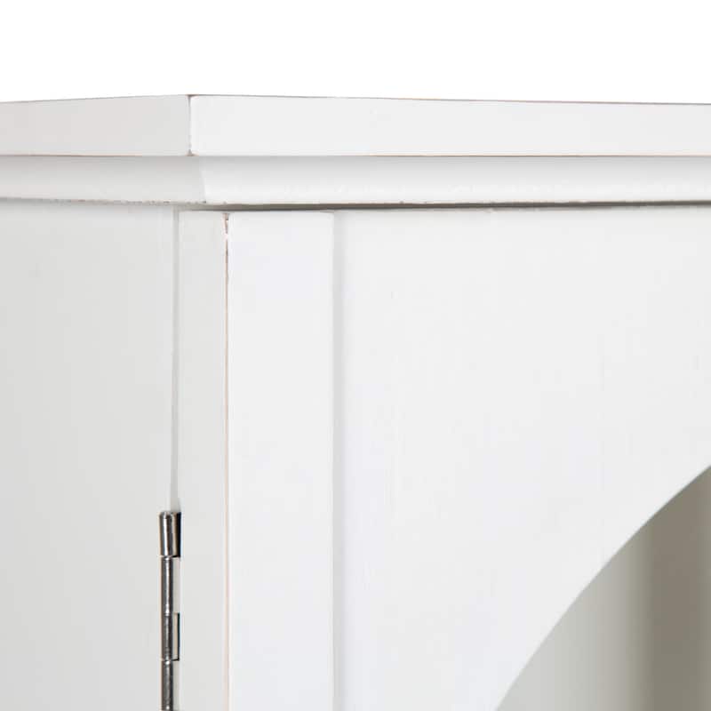 Kate and Laurel Walsted Decorative Wood Arch Cabinet White - 24x8x28