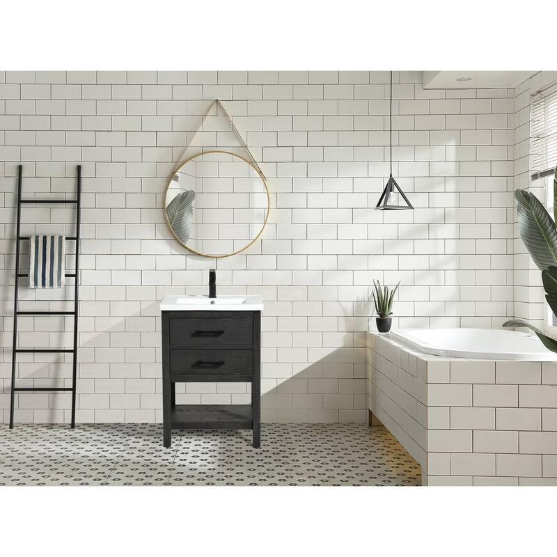 Ari Bath, Betty 42" Bathroom Vanity, Weathered Brown - 24 - Weathered Gray