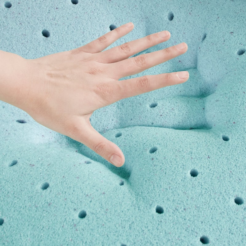 Madison Park 3-inch Gel Memory Foam Dust Mite Repellent and Anti-microbial Mattress Topper - White