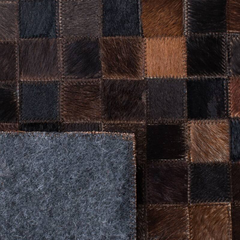 SAFAVIEH Handmade Studio Leather Tamisha Natural Hide Leather Rug