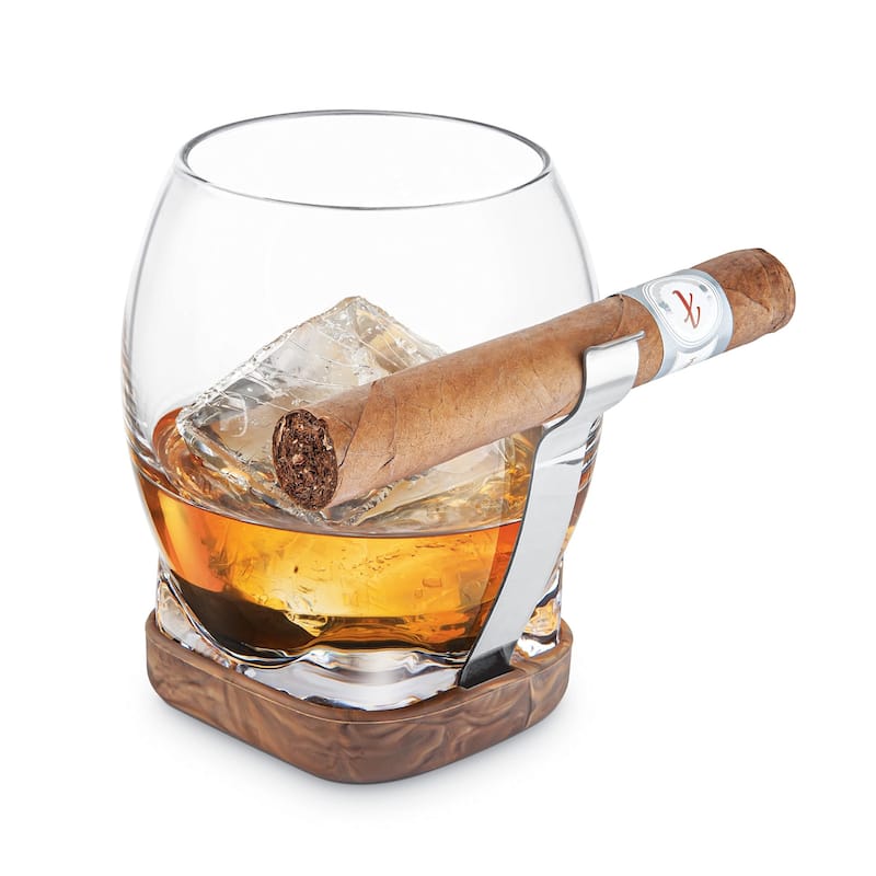 Final Touch Whiskey Cigar Glass - 14.5 oz - 14.5 oz - Clear
