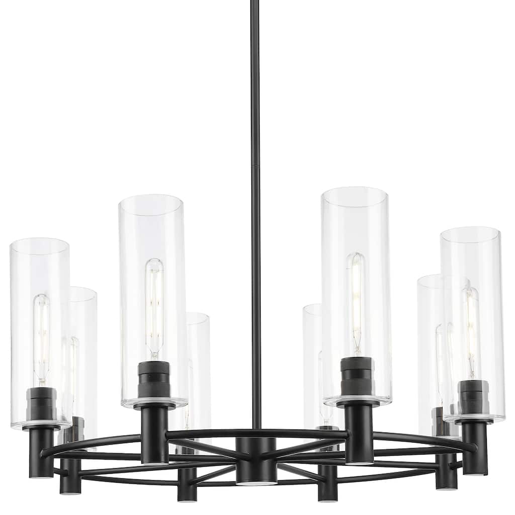 Innovations Lighting 434-8CR-G434-12CL Crown Point 8 Light 32" Wide