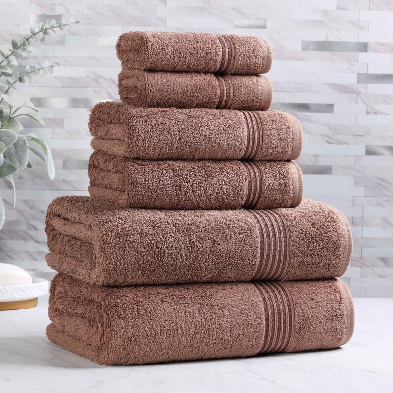 Superior Heritage Egyptian Cotton Absorbent 6-Piece Towel Set