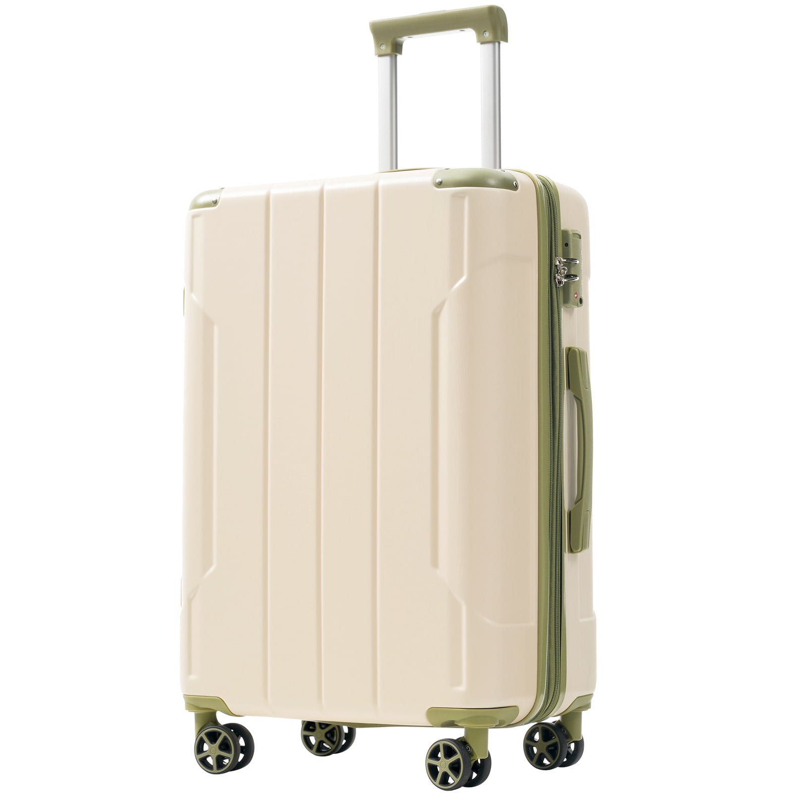 Hardshell Luggage, Lightweight Durable ABS Suitcases with Double Wheels, Expandable 24 Inch Checked Travel Luggage