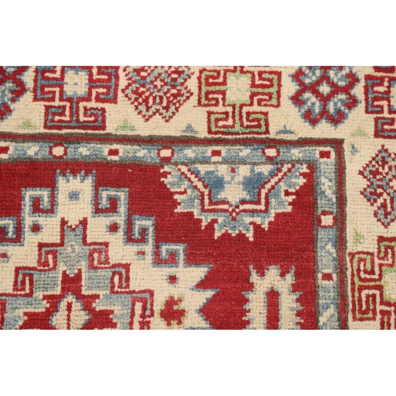 Pakistan Red Kazak Accent Rug Wool Carpet - 2'10" x 4'2"