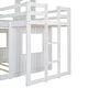 preview thumbnail 9 of 7, White Wood Bunk Bed, Twin Over Full House-shaped Bed with Playhouse Frame, Farmhouse, Ladder, Window, Safety Guardrails